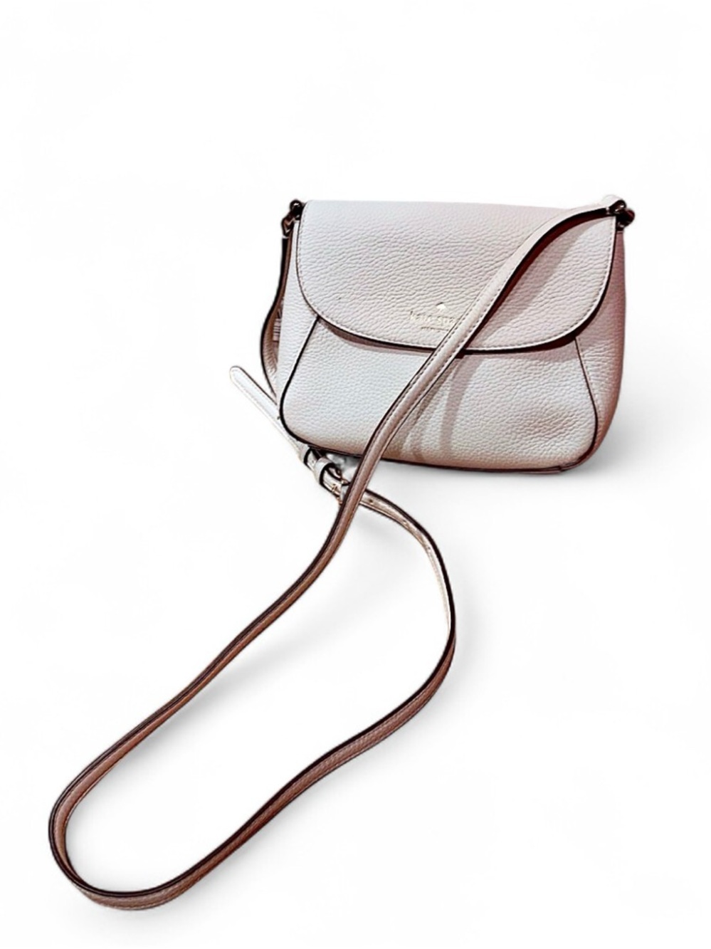 🤍 KATE SPADE White Leather Crossbody Bag | Classic Chic Everyday Purse 🤍